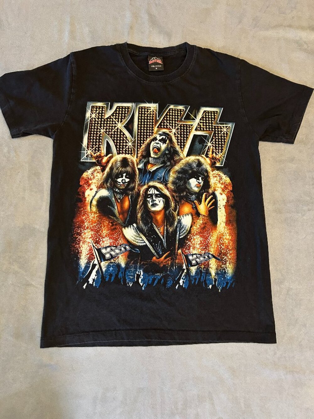 Official KISS End of the Road World Tour Double Sided Band T-Shirt Medium Rock C